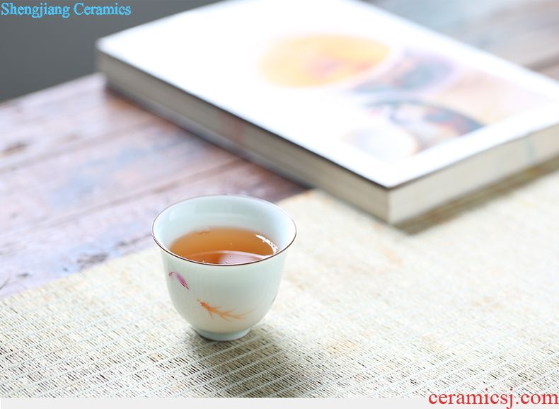 The three frequently small ceramic cups sample tea cup single master cup S42079 cup of jingdezhen kung fu tea tea cup