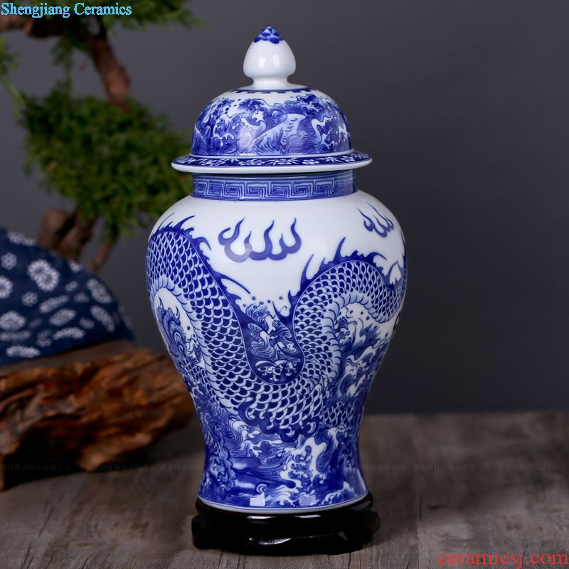 Jingdezhen ceramic vase of large Chinese style household adornment furnishing articles zen furnishing articles creative home sitting room