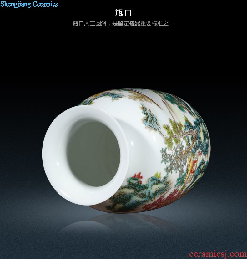 Jingdezhen ceramics office furnishing articles contemporary and contracted craft vase household act the role ofing is tasted handicraft sitting room