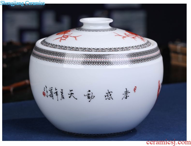 Jingdezhen blue and white longfeng home sitting room fashion creative modern decoration decoration ceramic plate is placed
