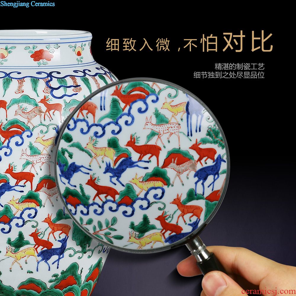 Jingdezhen ceramics furnishing articles under the blue and white Xiao Heyue archaize Han Xintu vases, Chinese style household decorations