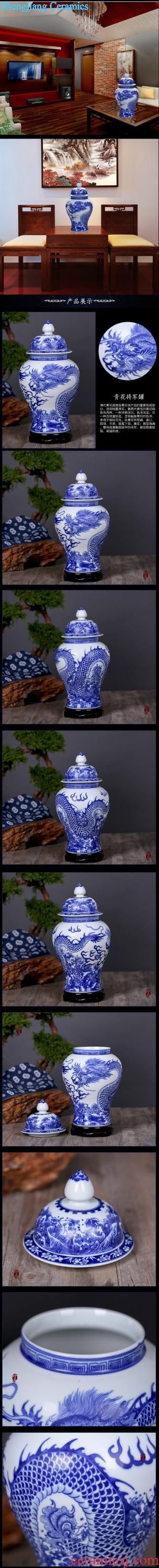 Jingdezhen ceramic vase of large Chinese style household adornment furnishing articles zen furnishing articles creative home sitting room