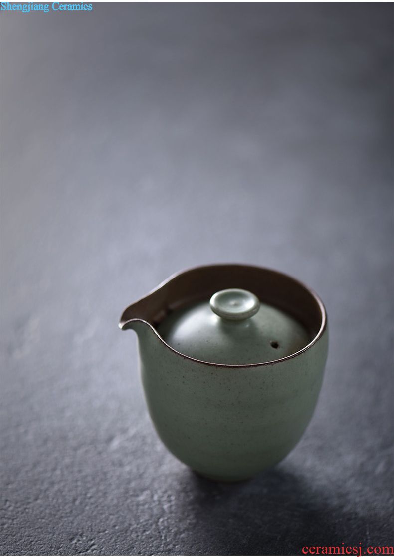 JingJun Tureen ceramic cups large only three bowl full manual hand-sketching kung fu tea bowl of jingdezhen blue and white