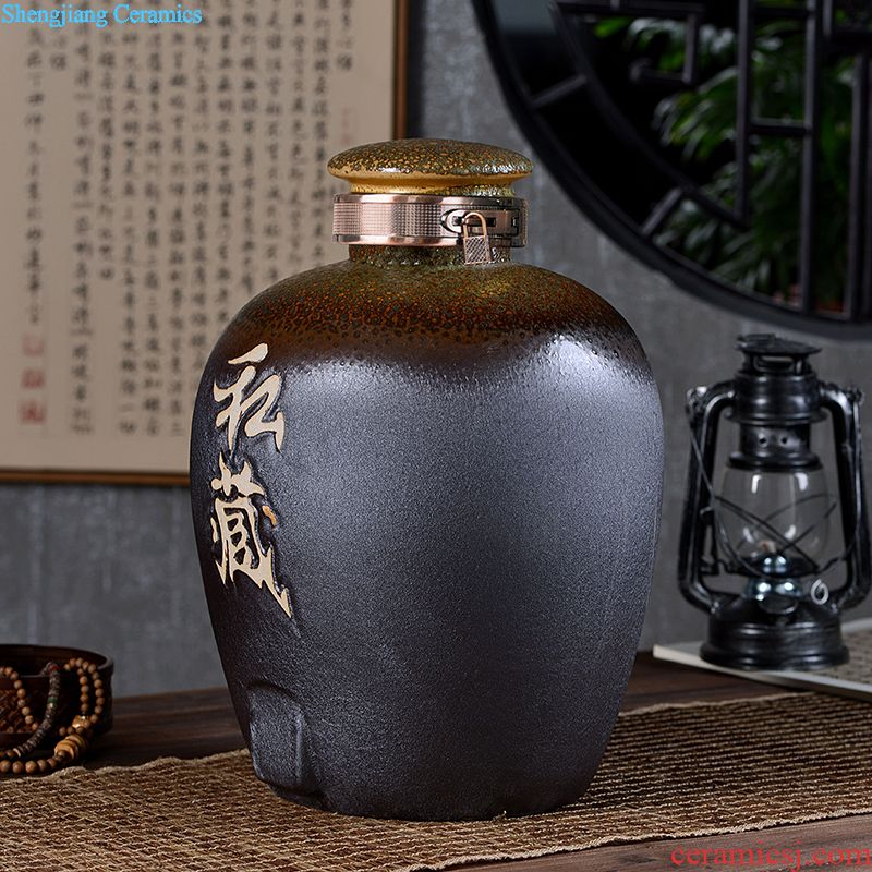 Jingdezhen ceramic jar 50 kg large capacity it medicine bottle creative liquor jugs 50 kg hip flask