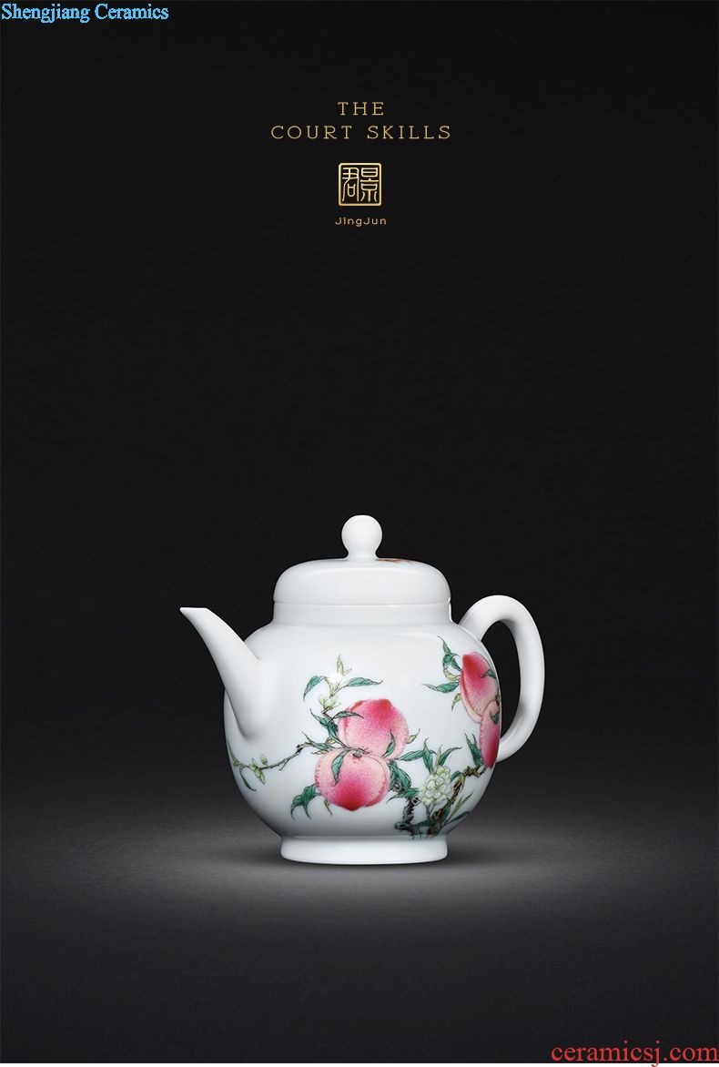 Jingdezhen ceramics with Japanese slag on water bucket small tea to wash water jar is large white tea tea accessories