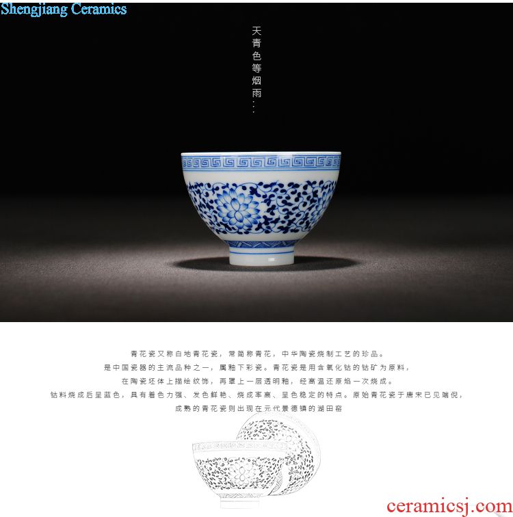 Jingdezhen ceramic tea pot small painting storage tanks seal pot of kung fu tea accessories pastel painting POTS