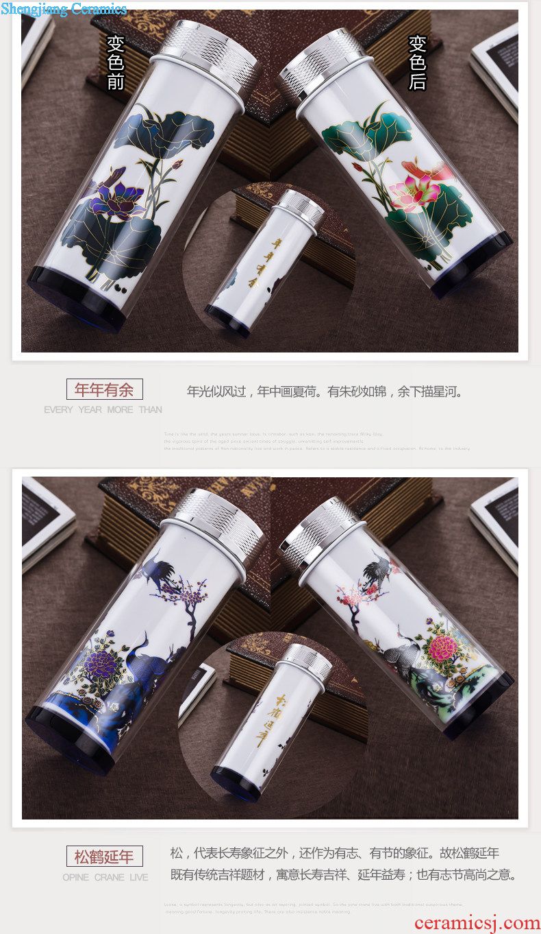 Ceramic cups with cover filter tea cup big boss cup office cup with personal jingdezhen tea set