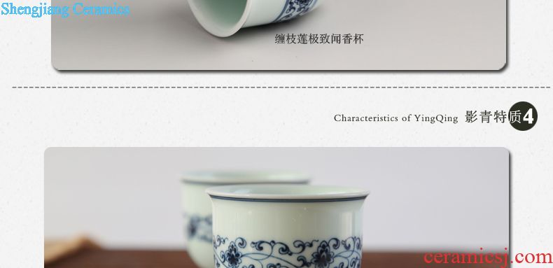 Three frequently hall jingdezhen ceramic kung fu tea tea cups sample tea cup celadon pu-erh tea cup cup S41120 master