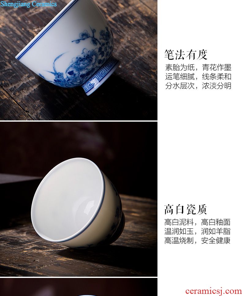 St the ceramic kung fu tea master cup hand-painted pastel sample tea cup all hand jingdezhen tea set gift in the year of dog