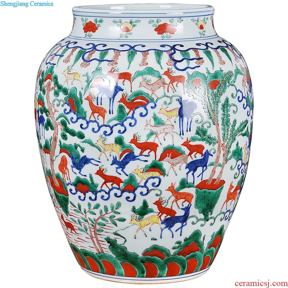 Jingdezhen ceramics furnishing articles under the blue and white Xiao Heyue archaize Han Xintu vases, Chinese style household decorations