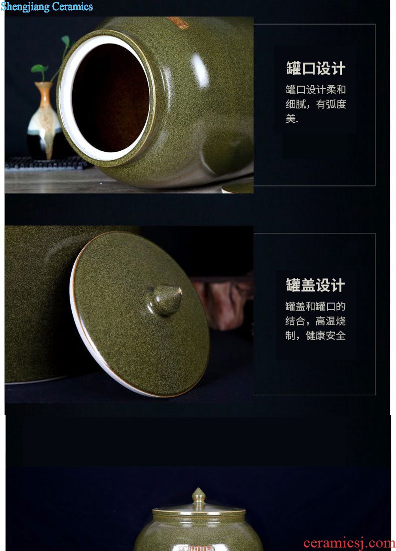 Ceramic barrel 10 jins ricer box meter box with large caddy cylinder pu-erh tea cake receives the seventh, peulthai the POTS