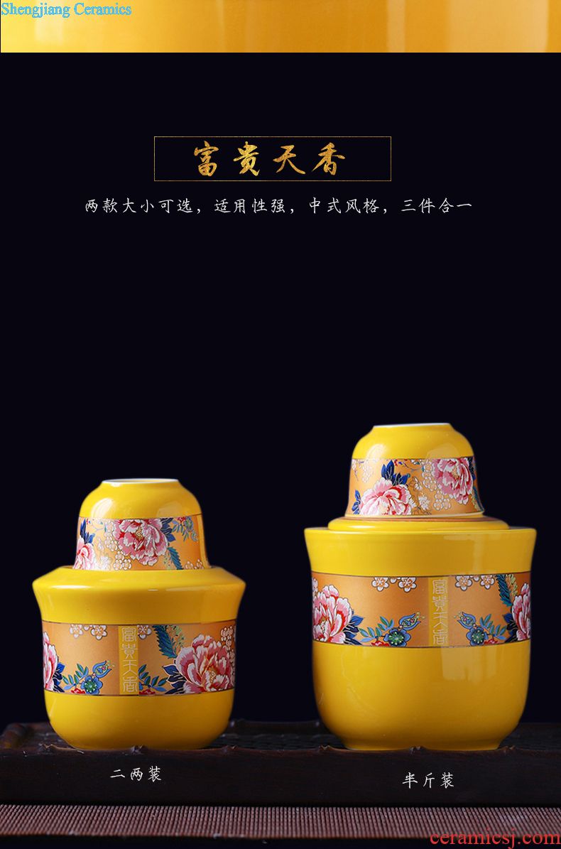 Archaize of jingdezhen ceramic wine jars home 20/50 jin put reserva medicine bottles of liquor cylinder tank seal pot