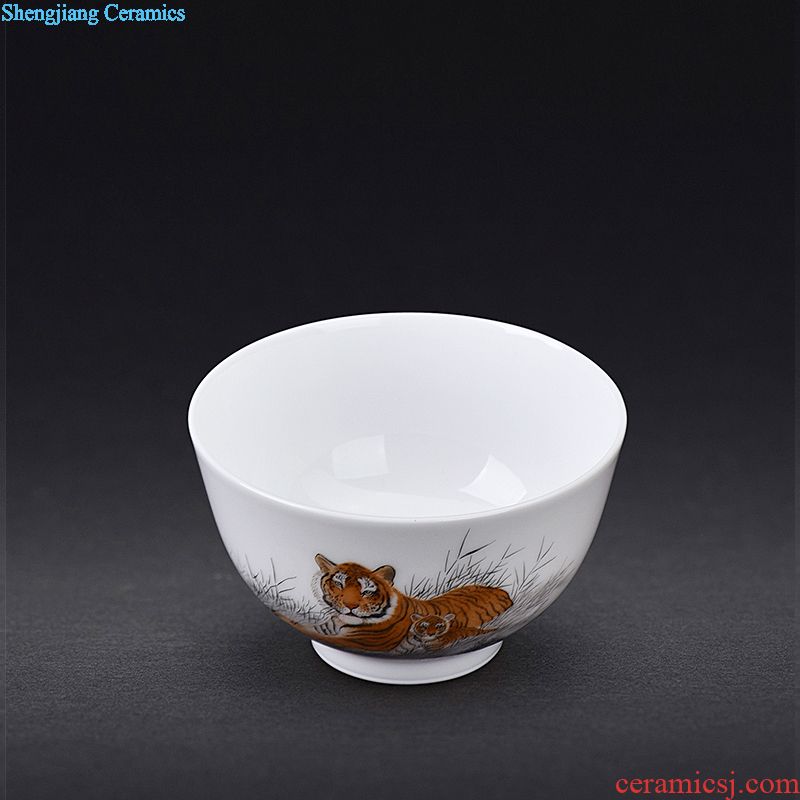 JingJun Jingdezhen porcelain enamel colour all hand sample tea cup kung fu tea cup ceramic cup personal Lord
