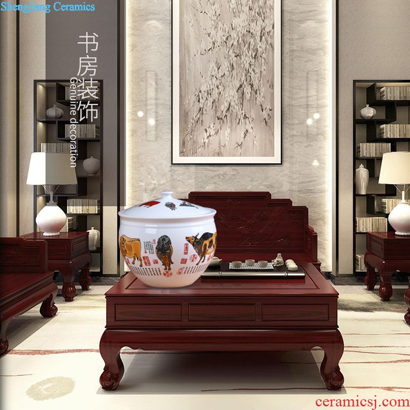Jingdezhen ceramics european-style peony stool home furnishing articles of handicraft adornment fashion arts and crafts