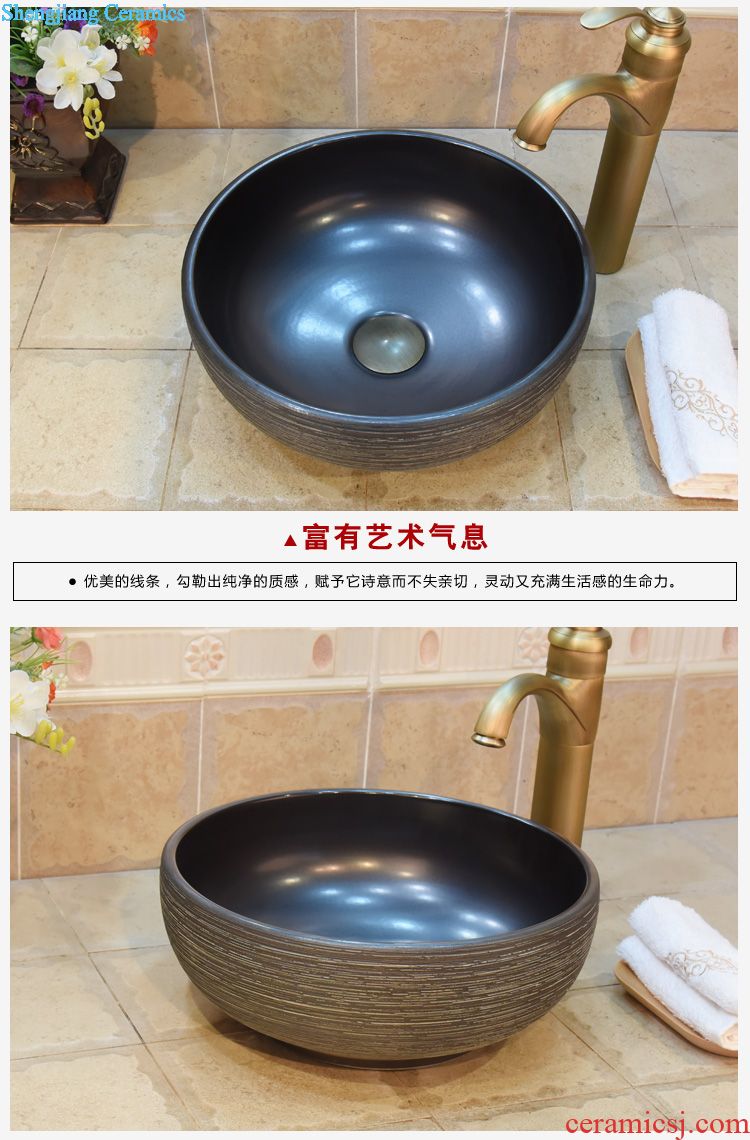 Jingdezhen ceramic JingYuXuan colorful painting of flowers and blue and white art basin Ceramic lavabo that wash a face much money