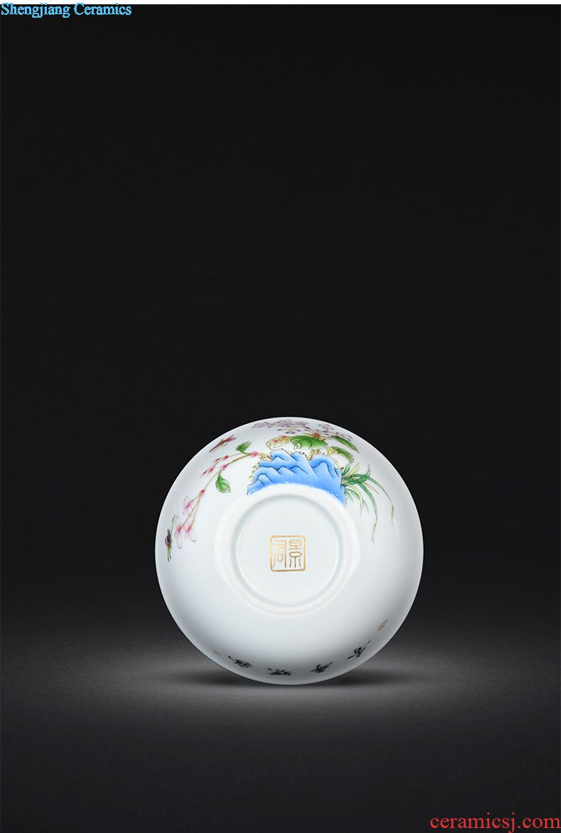 Jingdezhen ceramic porcelain enamel colour all hand sample tea cup kung fu tea cup ceramic cup personal Lord
