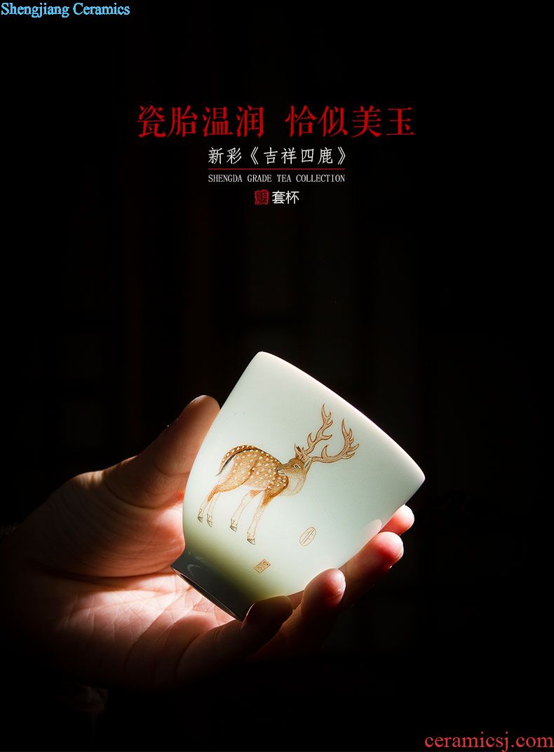 Holy big ceramic kung fu masters cup hand-painted porcelain cups treasure group long-lived sample tea cup all hand of jingdezhen tea service