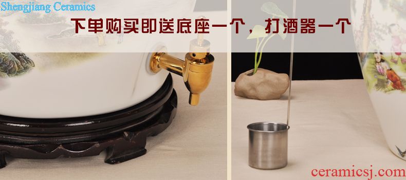 Jingdezhen ceramic antique wine jar sealing it home 10 jins of 50 pounds to wine bubble medicine wine liquor jugs