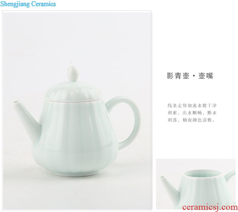 Three frequently hall tureen large ceramic bowl jingdezhen manual white porcelain paint worship only bowl tea S11002