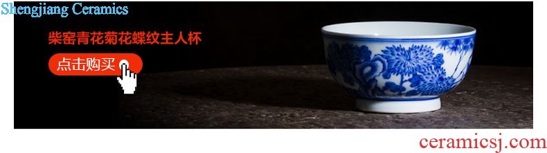 A clearance rule Teacups hand-painted ceramic kungfu pastel taoyuan three sworn personal master cup jingdezhen by hand