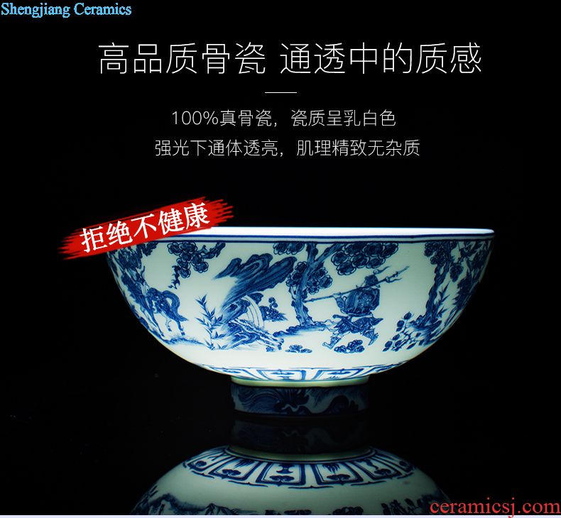 Bowl suit dishes personality plate suit Chinese ceramic bowl spoon dishes dishes home free combination