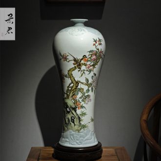 Master of jingdezhen famille rose porcelain hand-painted general Chinese ceramic pot sitting room porch decoration handicraft furnishing articles
