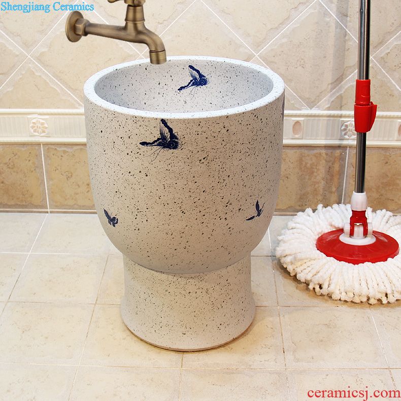 Jingdezhen ceramic lavatory basin basin art on the sink torx variable blue glaze