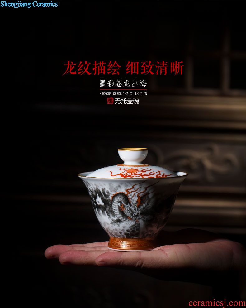 Santa teacups hand-painted ceramic kung fu ancient color MeiKaiWuFu light sample tea cup single cup of jingdezhen tea service master