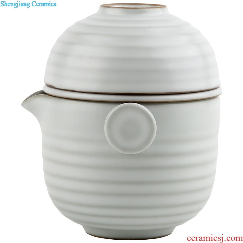 Three frequently hall your kiln tea pot, ceramic POTS sealed cans wake receives a piece of storage tank S54013 restoring ancient ways