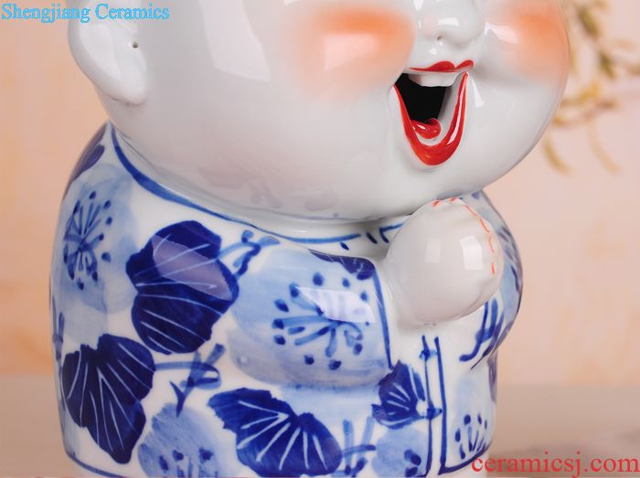 Jingdezhen ceramic new Chinese style household wine accessories furnishing articles sitting room porch creative arts and crafts porcelain