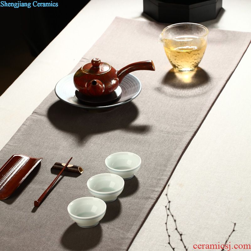 Drink to kiln are recommended iron lid cover supporting Japan buy ceramic tea set tea kungfu tea set zero with four color