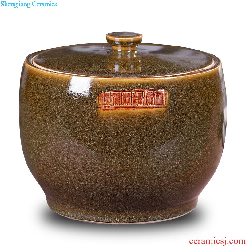 Jingdezhen ceramic storage tank Chinese ceramic pot home outfit receives meters pot dry can of China