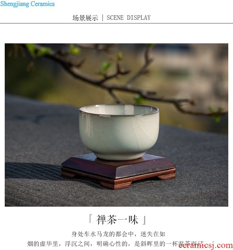 Three frequently hall your kiln crack cup a pot of two cups of jingdezhen ceramic kung fu tea set suit TZS074 portable travel