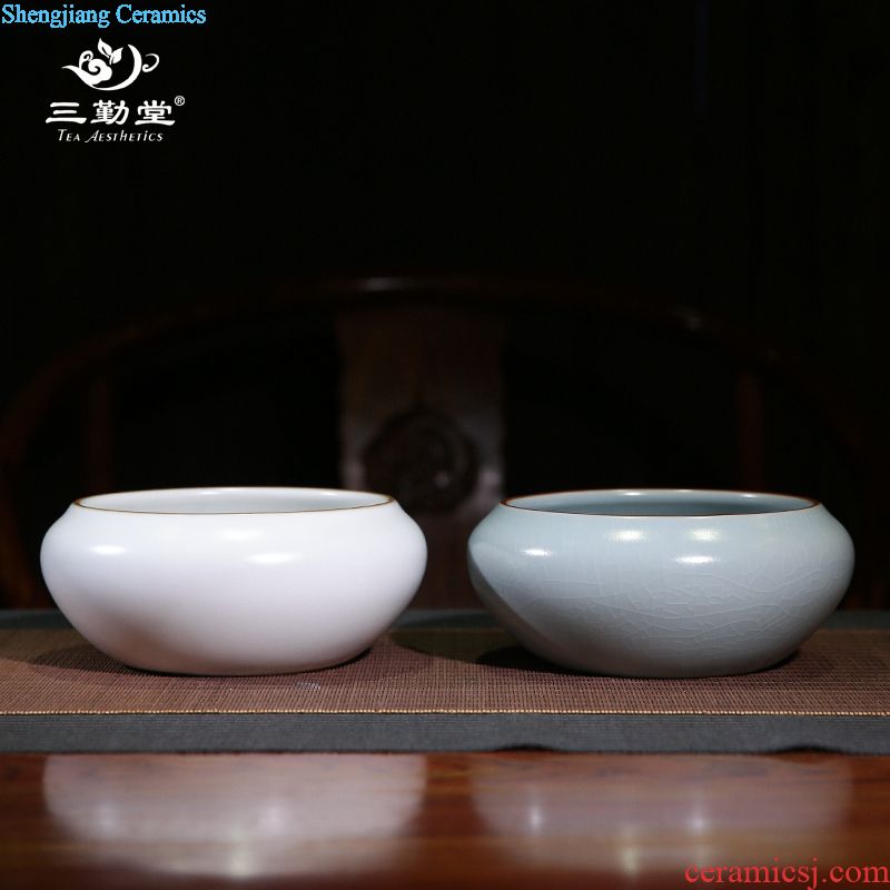 Three frequently hall tea wash bath jingdezhen ceramic household kung fu tea set parts water jar wash cup bowl S71011