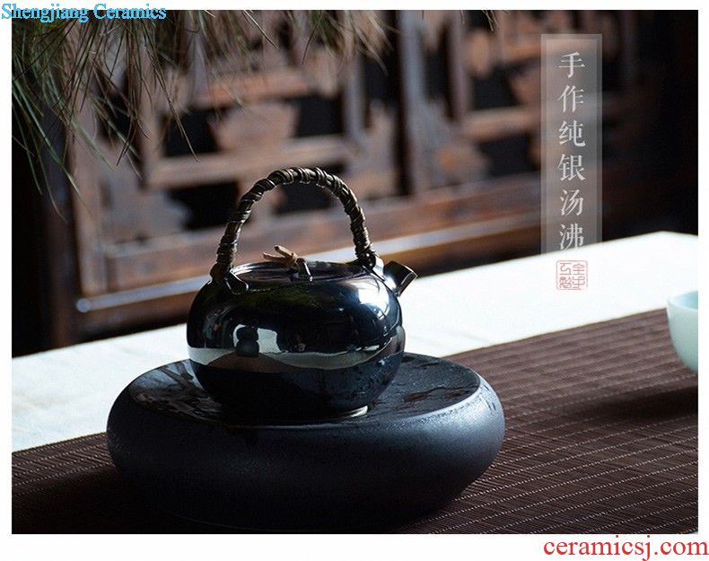 Three hand travel frequently hall was suit jingdezhen ceramic kung fu tea kettle portable TZS095 caddy