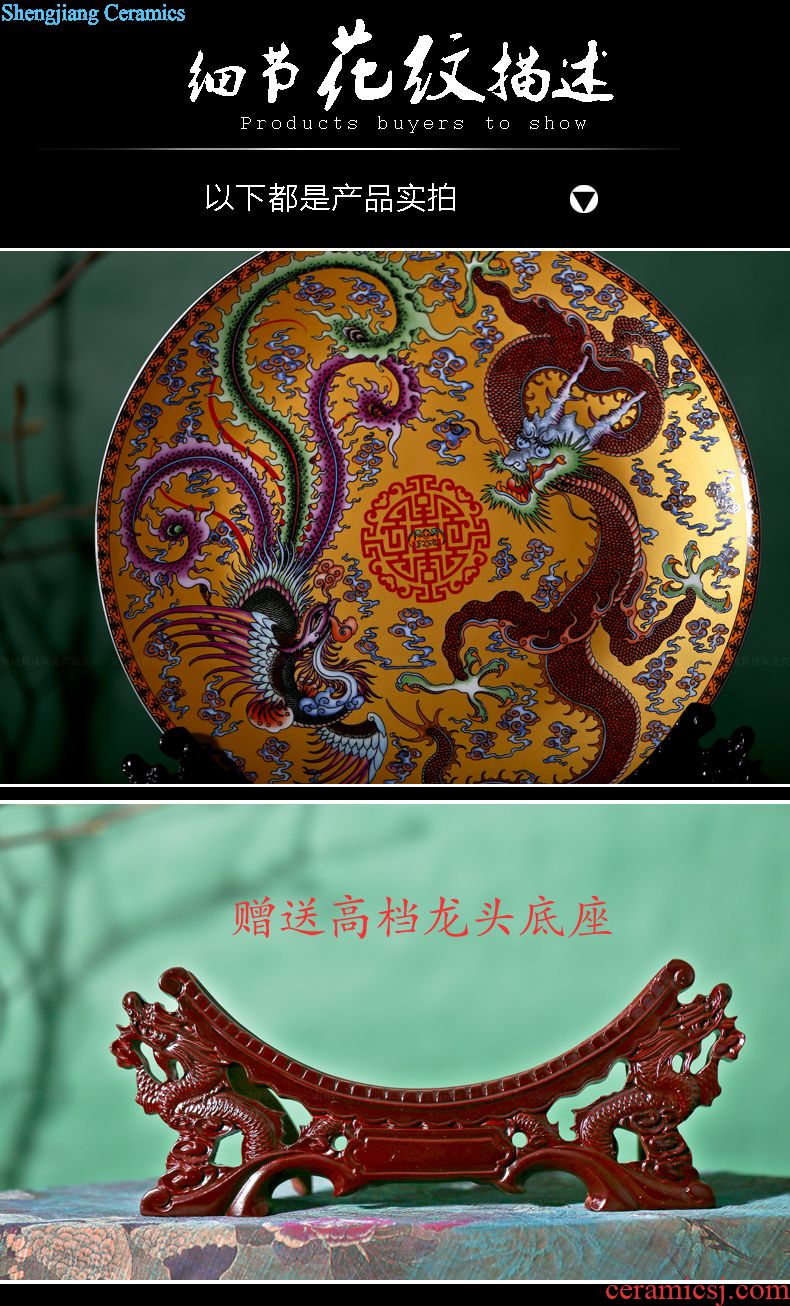 Jingdezhen ceramic hand-painted large tea cake tin tea caddy general gift box cake storage tanks
