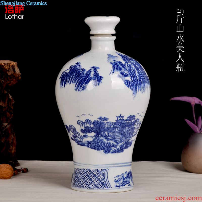 Jingdezhen ceramic 1 catty temperature wine pot hot hip winter warm hot hot pot of yellow rice wine liquor wine wine wine bottles