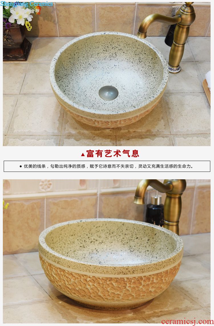 Jingdezhen ceramic lavatory basin basin art on the sink basin basin small golden plum 35