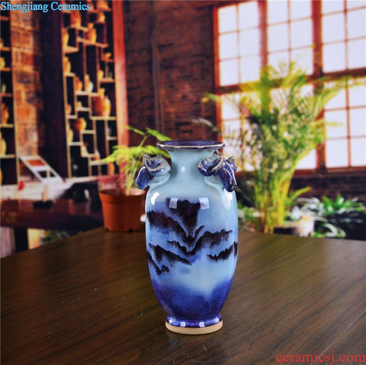 Jingdezhen blue and white storage tank caddy contemporary household ceramics sitting room adornment is contracted furnishing articles of handicraft