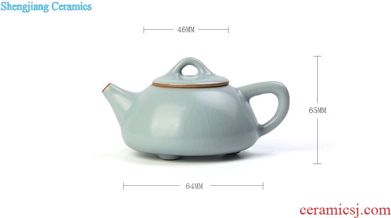 Three frequently hall your kiln kung fu tea set piece of jingdezhen ceramic teapot tea ceremony of a complete set of sample tea cup TZS173