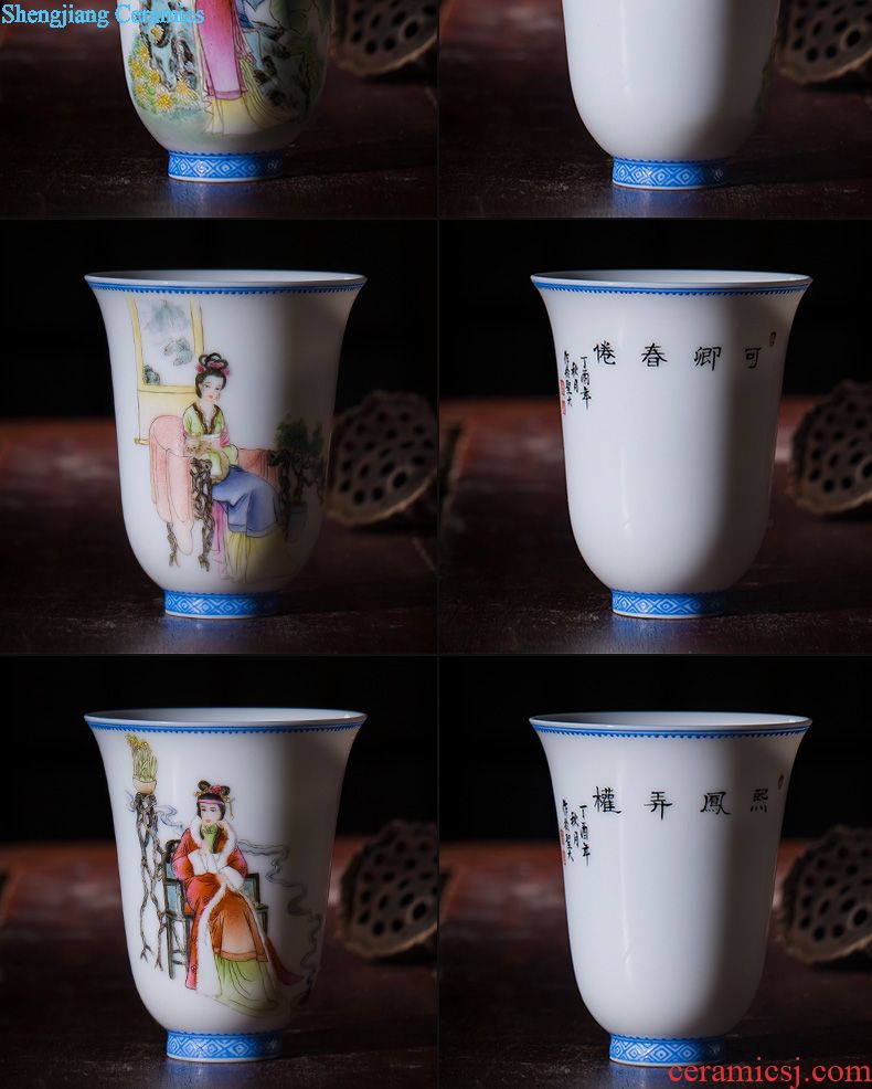 Santa boutique hand-painted color ink kung fu panda sample tea cup jingdezhen ceramics cup tea masters cup to foreigners