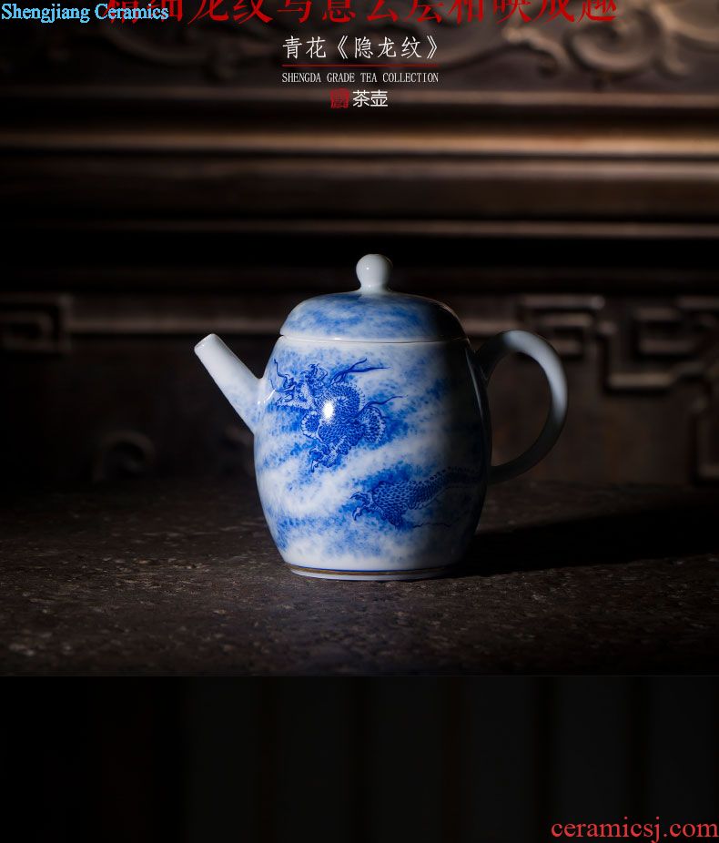 Holy big ceramic teacups hand-painted pastel peach individual cup sample tea cup all hand jingdezhen tea master cup