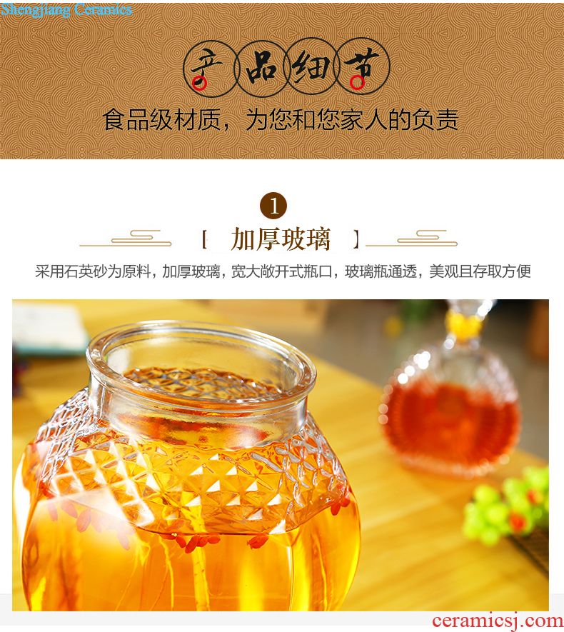 Jingdezhen 10 jins 20 jins 30 jins 50 jins archaize ceramic wine jar jar of wine liquor it small pits it lu