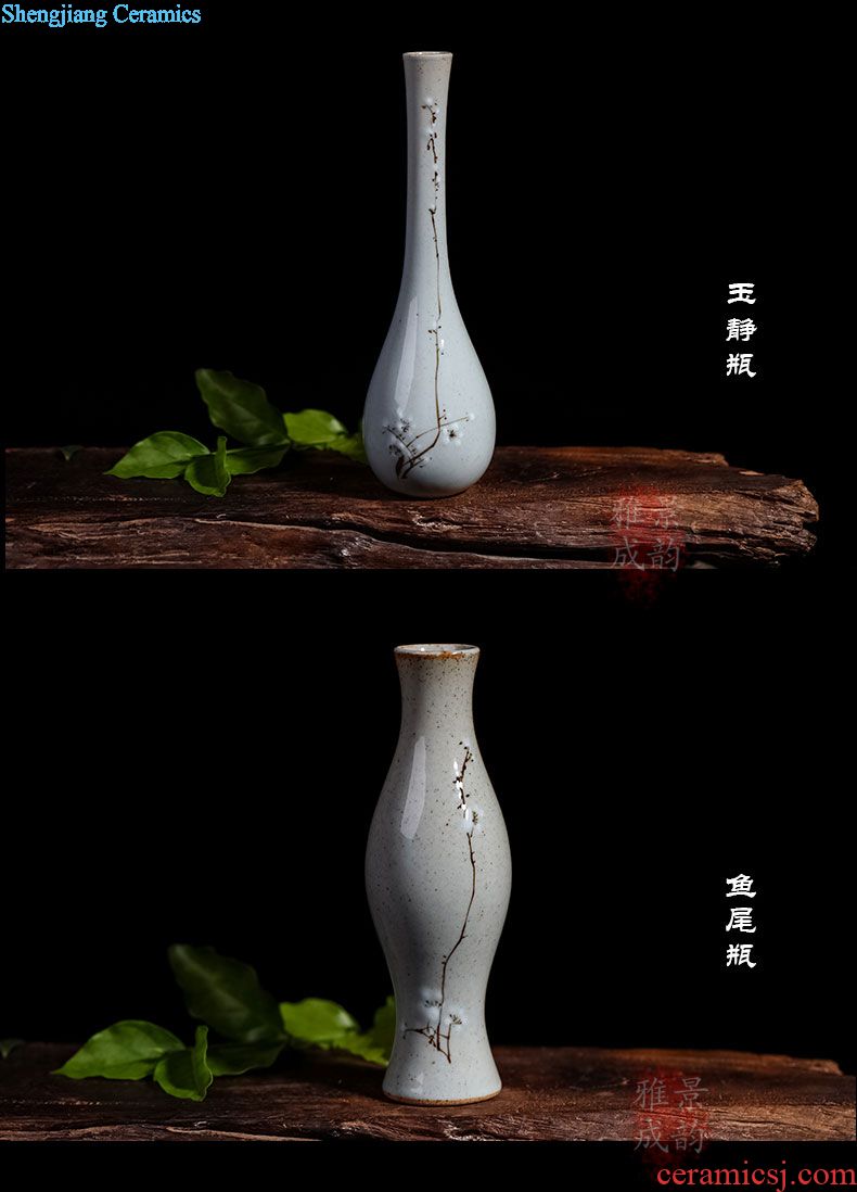 Jingdezhen ceramics vase interior furnishing articles sitting room decoration new classic retro hydroponic lucky bamboo vase
