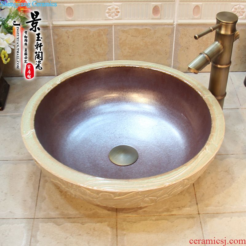 Jingdezhen ceramic art basin bathroom sinks on the basin that wash a face basin to hand variable glaze in the Mediterranean