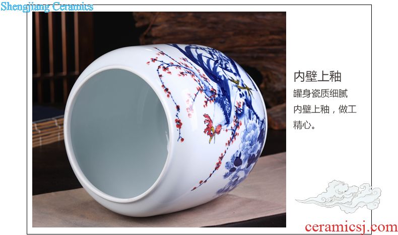 Jingdezhen ceramic vase vase the general pot of large western European large sitting room red clay furnishing articles