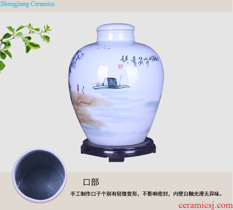 Medicine bottle bubble bottle with tap jingdezhen ceramic jars 10 jins 20 jins 30 kg bottle it sealed cans