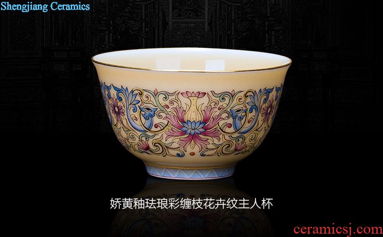 Holy big cup sample tea cup hand-painted ceramic kungfu archaize jingdezhen blue and white plum blossom tattoo master cup tea cup