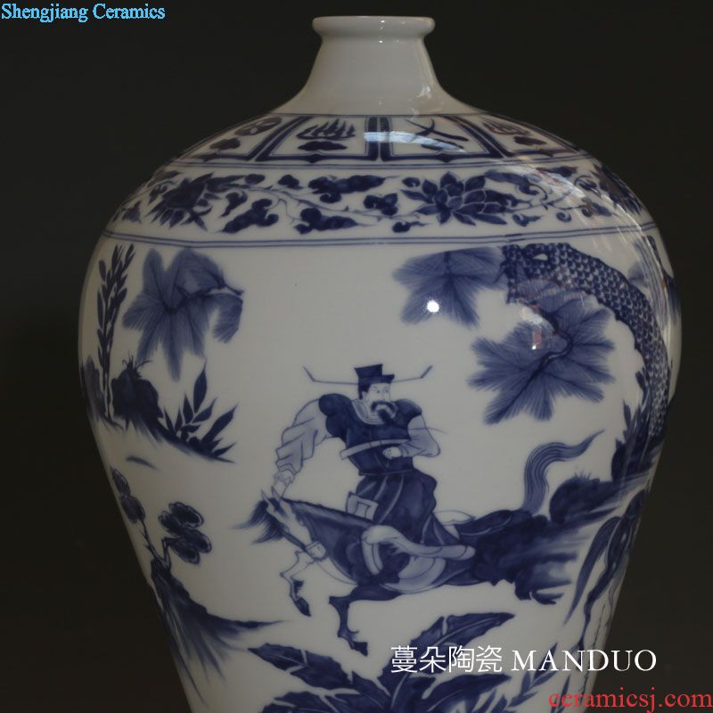 Jingdezhen around 60 high red porcelain vase bottom emboss dragon porcelain vases domineering display dragon vase