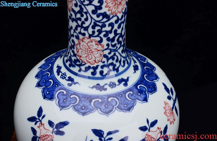 Jingdezhen ceramic antique vase, the eight immortals new classic adornment style furnishing articles housewarming landing crafts sitting room